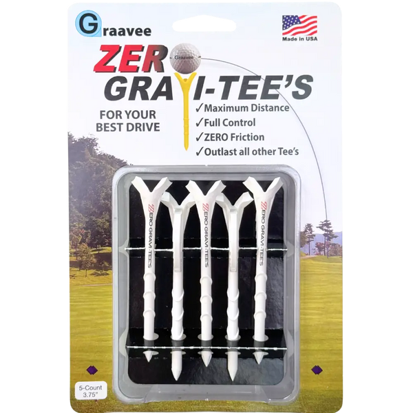 Zero Gravi‑Tees™ Stealth – Low-Friction Golf Tees for Straighter Drives