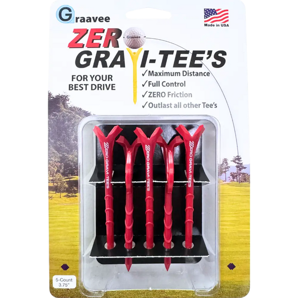 Graavee.com Zero Gravi-Tee - friction free golf tees, 5-pack - Graavee.com