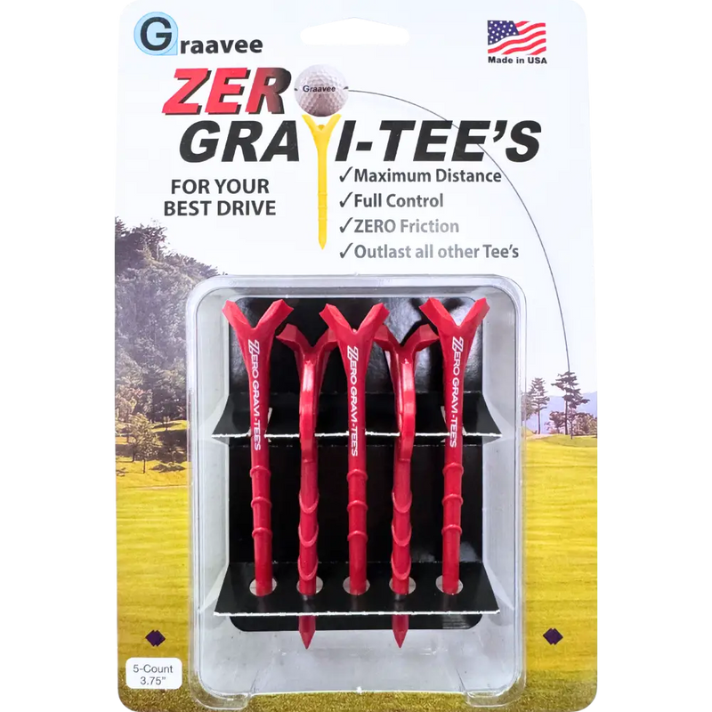 Graavee.com Zero Gravi-Tee - friction free golf tees, 5-pack - Graavee.com
