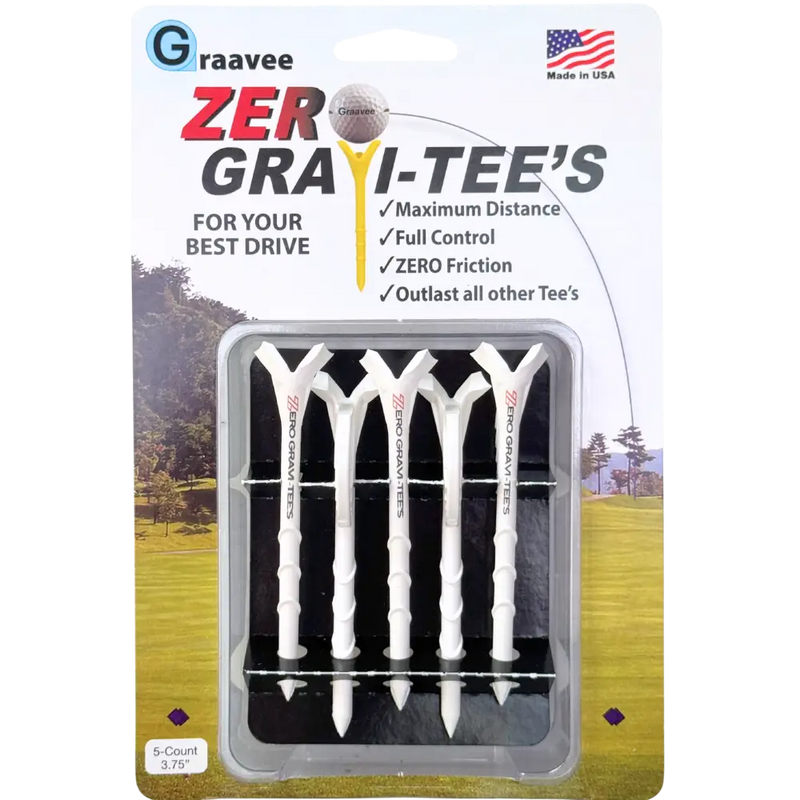 Graavee.com zero friction golf tees - Longer Drives 5-Pack - Graavee.com