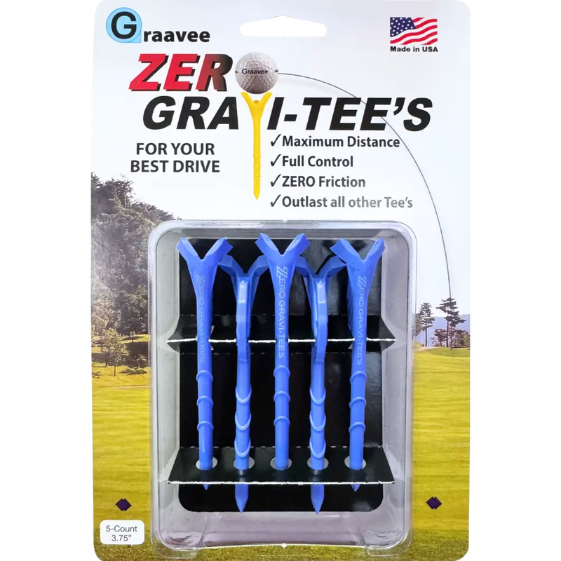 Graavee.com Zero Gravi-Tee - blue golf tees for distance - Graavee.com